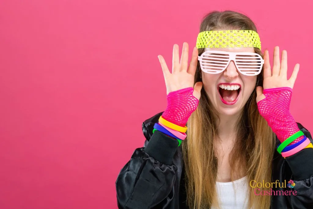 vibrant burst of colors 1980s fashion